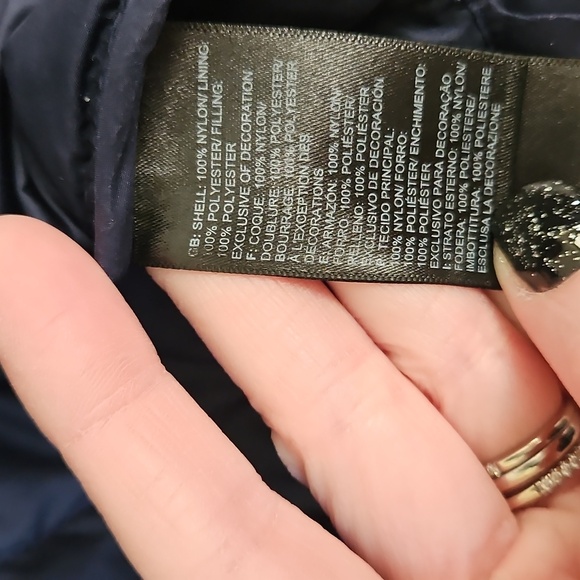 The North Face Kids Quilted Navy Puffer Jacket Size M 10/12 - Picture 5 of 7